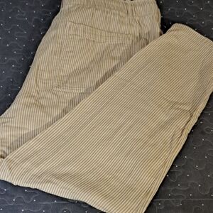 Old Navy Tan Striped Cropped Pants